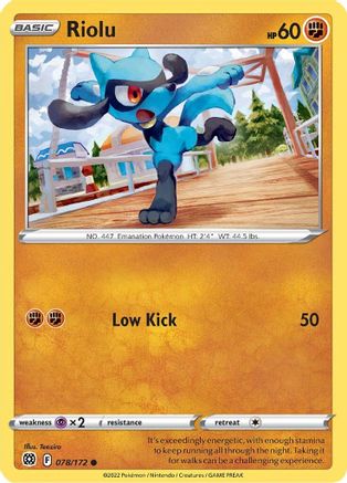 Riolu (78/172) [SWSH: Brilliant Stars] Pokemon Single Pokémon