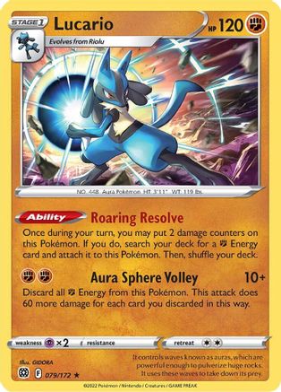 Lucario (79/172) Reverse Holofoil [SWSH: Brilliant Stars] Pokemon Single Pokémon