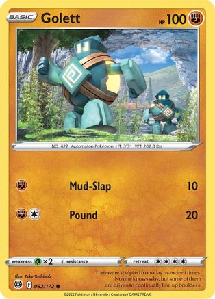 Golett (82/172) Reverse Holofoil [SWSH: Brilliant Stars] Pokemon Single Pokémon