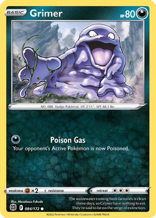 Grimer (84/172) Reverse Holofoil [SWSH: Brilliant Stars] Pokemon Single Pokémon