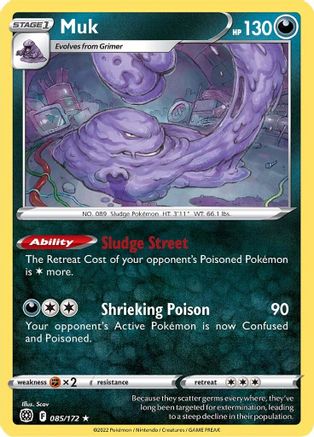Muk (85/172) [SWSH: Brilliant Stars] Pokemon Single Pokémon