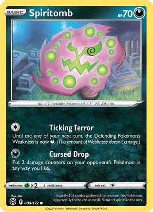 Spiritomb (89/172) Reverse Holofoil [SWSH: Brilliant Stars] Pokemon Single Pokémon
