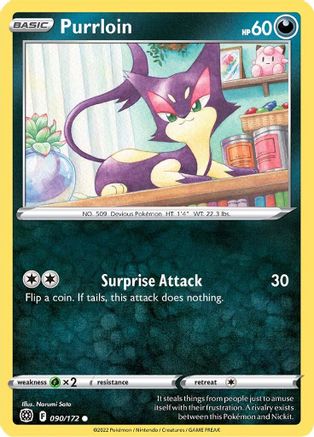 Purrloin (90/172) [SWSH: Brilliant Stars] Pokemon Single Pokémon
