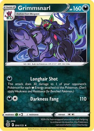 Grimmsnarl (94/172) [SWSH: Brilliant Stars] Pokemon Single Pokémon