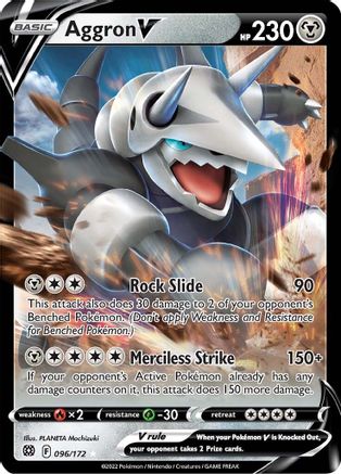 Aggron V (96/172) - [SWSH: Brilliant Stars] Holofoil Pokemon Single Pokémon