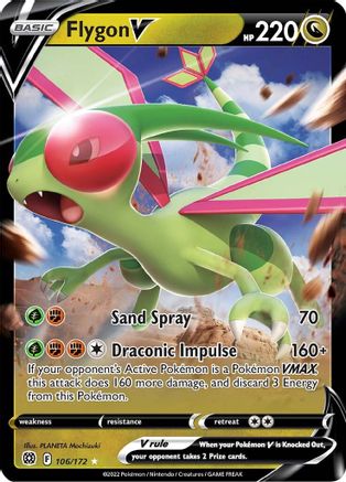Flygon V (106/172) Holofoil [SWSH: Brilliant Stars] Pokemon Single Pokémon