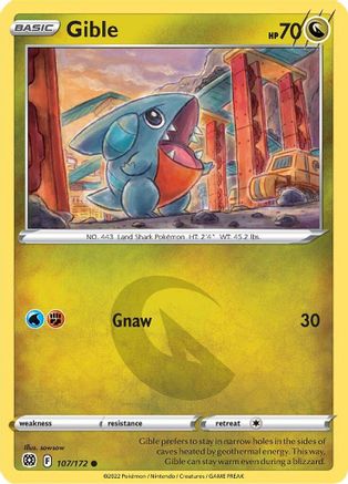 Gible (107/172) [SWSH: Brilliant Stars] Pokemon Single Pokémon