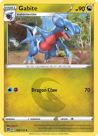 Gabite (108/172) [SWSH: Brilliant Stars] Pokemon Single Pokémon