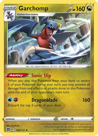 Garchomp (109/172) Holofoil [SWSH: Brilliant Stars] Pokemon Single Pokémon