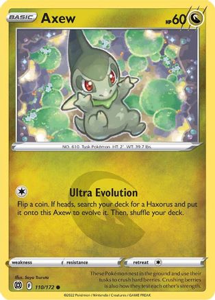 Axew (110/172) [SWSH: Brilliant Stars] Pokemon Single Pokémon