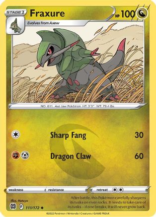 Fraxure (111/172) [SWSH: Brilliant Stars] Pokemon Single Pokémon
