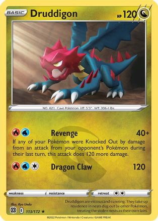 Druddigon (113/172) [SWSH: Brilliant Stars] Pokemon Single Pokémon