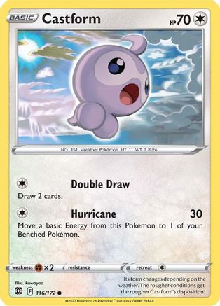 Castform (116/172) Reverse Holofoil [SWSH: Brilliant Stars] Pokemon Single Pokémon