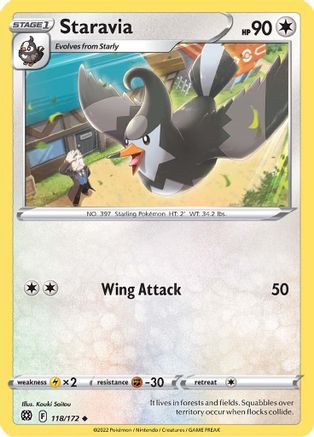 Staravia (118/172) [SWSH: Brilliant Stars] Pokemon Single Pokémon