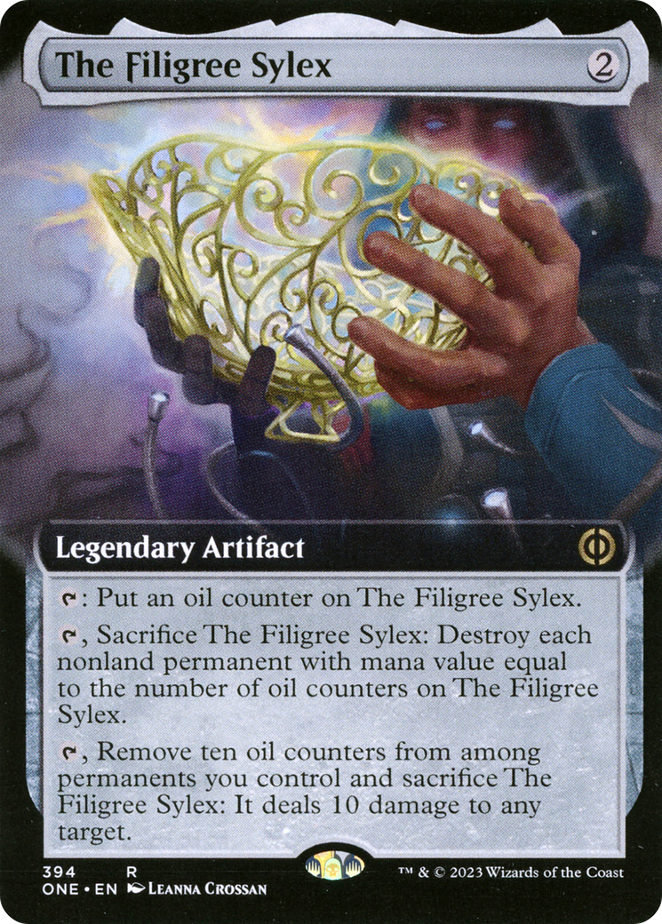 The Filigree Sylex (ONE-394) [Phyrexia: All Will Be One] (Extended Art) Foil MTG Single Wizards of the Coast