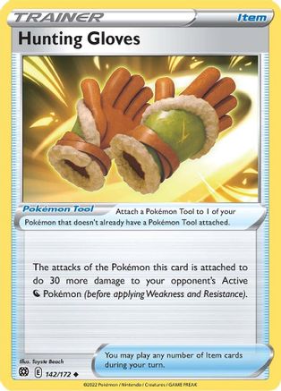 Hunting Gloves (142/172) Reverse Holofoil [SWSH: Brilliant Stars] Pokemon Single Pokémon