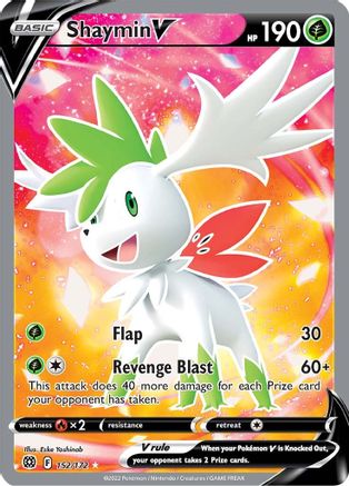 Shaymin V (Full Art) (152/172) Holofoil [SWSH: Brilliant Stars] Pokemon Single Pokémon
