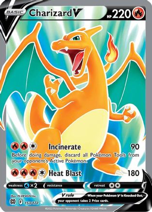 Charizard V (Full Art) (153/172) Holofoil [SWSH: Brilliant Stars] Pokemon Single Pokémon