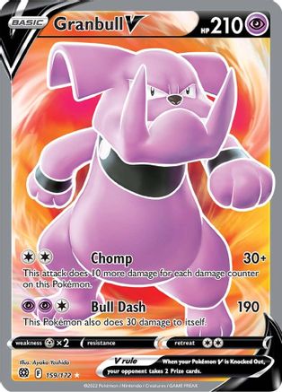 Granbull V (Full Art) (159/172) Holofoil [SWSH: Brilliant Stars] Pokemon Single Pokémon