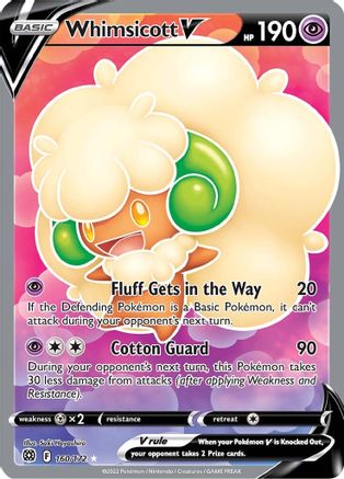 Whimsicott V (Full Art) (160/172) Holofoil [SWSH: Brilliant Stars] Pokemon Single Pokémon
