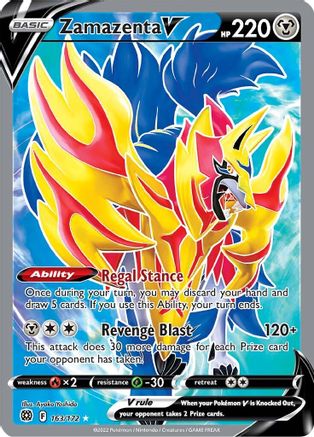 Zamazenta V (Full Art) (163/172) Holofoil [SWSH: Brilliant Stars] Pokemon Single Pokémon