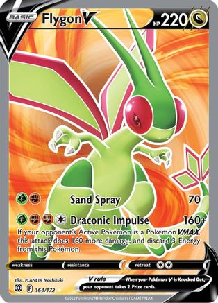 Flygon V (Full Art) (164/172) Holofoil [SWSH: Brilliant Stars] Pokemon Single Pokémon