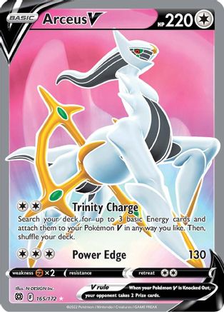 Arceus V (Full Art) (165/172) Holofoil [SWSH: Brilliant Stars] Pokemon Single Pokémon