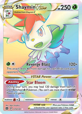 Shaymin VSTAR (Secret) (173/172) Holofoil [SWSH: Brilliant Stars] Pokemon Single Pokémon