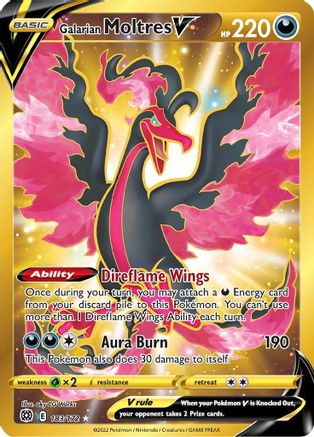 Galarian Moltres V (Secret) (183/172) Holofoil [SWSH: Brilliant Stars] Pokemon Single Pokémon