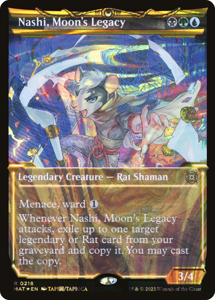 Nashi, Moon's Legacy (Halo Foil) (MAT-218) [March of the Machine: The Aftermath] (Showcase) Foil MTG Single Wizards of the Coast