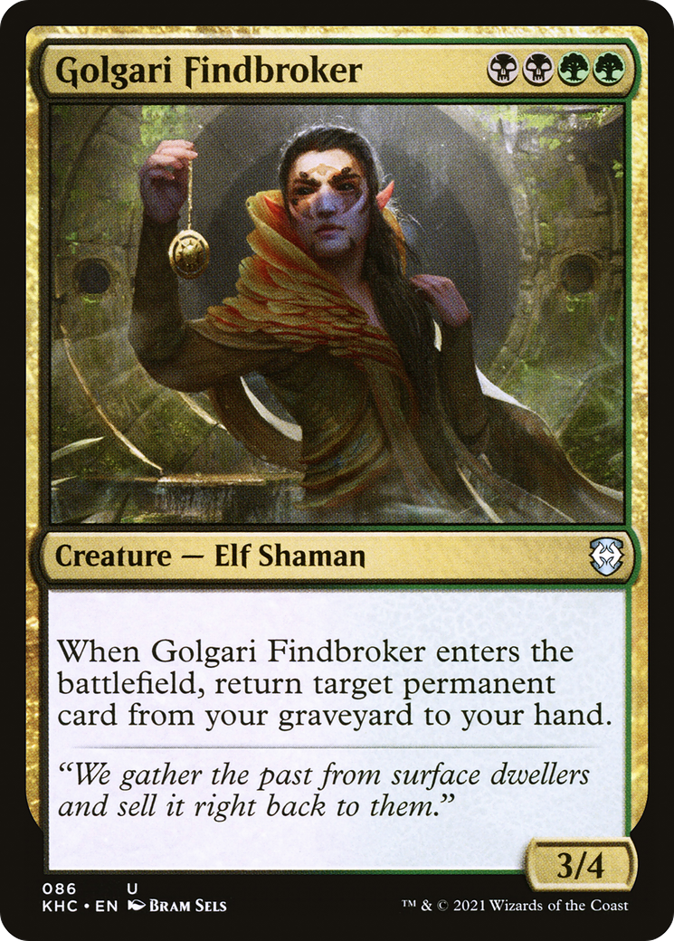 Golgari Findbroker (KHC-086) [Kaldheim Commander] MTG Single Wizards of the Coast