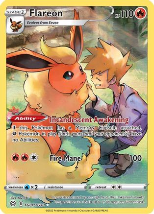 Flareon (TG01/30) Holofoil [SWSH: Brilliant Stars Trainer Gallery] Pokemon Single Pokémon