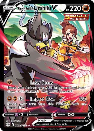 Single Strike Urshifu V (TG18/30) Holofoil [SWSH: Brilliant Stars Trainer Gallery] Pokemon Single Pokémon