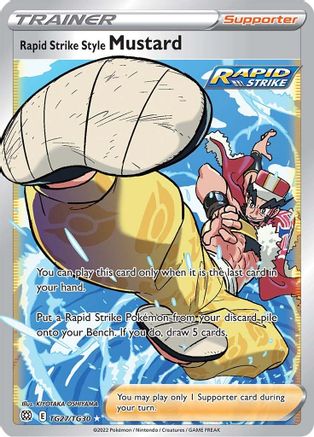 Rapid Strike Style Mustard (TG27/30) Holofoil [SWSH: Brilliant Stars Trainer Gallery] Pokemon Single Pokémon