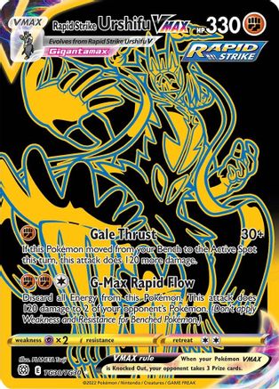 Rapid Strike Urshifu VMAX (Secret) (TG30/30) Holofoil [SWSH: Brilliant Stars Trainer Gallery] Pokemon Single Pokémon