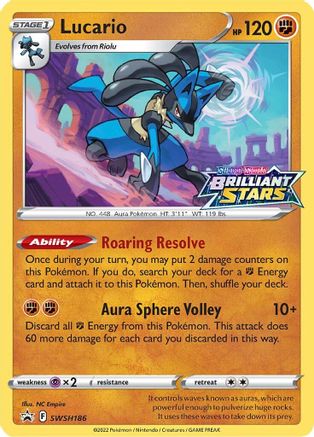 Lucario - SWSH186 (SWSH186/307) Holofoil [Promos: SWSH Promo Cards] Pokemon Single Pokémon