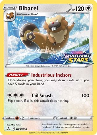 Bibarel - SWSH188 (SWSH188/307) Holofoil [Promos: SWSH Promo Cards] Pokemon Single Pokémon