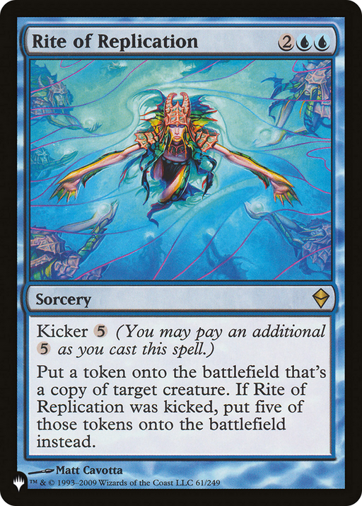 Rite of Replication (ZEN) (LIST-61/249) [Mystery Booster] The List MTG Single Wizards of the Coast