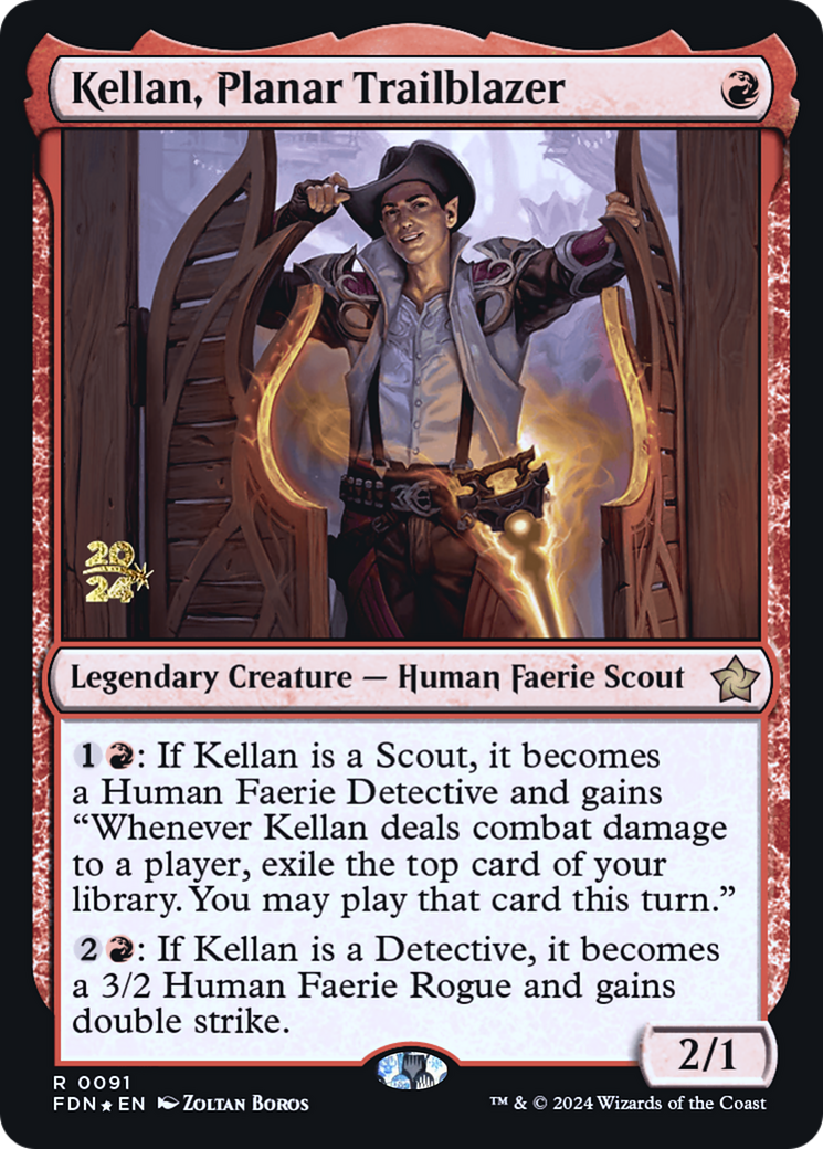 Kellan, Planar Trailblazer (PRE-091) [Foundations Promos] Foil MTG Single Wizards of the Coast