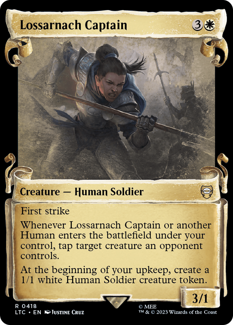 Lossarnach Captain (Showcase Scrolls) (LTC-418) [Tales of Middle-earth Commander] (Showcase) MTG Single Wizards of the Coast