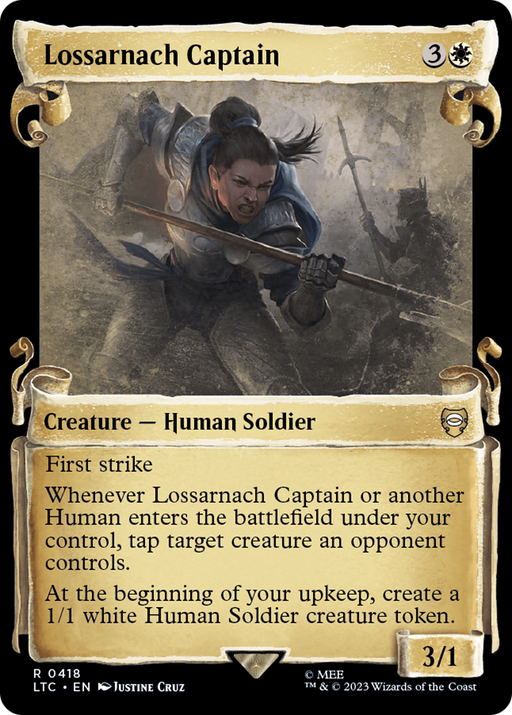 Lossarnach Captain (Showcase Scrolls) (LTC-418) [Tales of Middle-earth Commander] (Showcase) MTG Single Wizards of the Coast