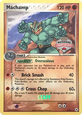 Machamp - 9/101 (National Championships) [Staff] () [Promos: League & Championship Cards] Pokemon Single Pokémon