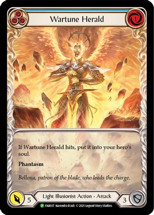 Wartune Herald (Red Extended Art) [FAB035] (Promo)  Rainbow Foil Flesh And Blood Single Flesh And Blood   