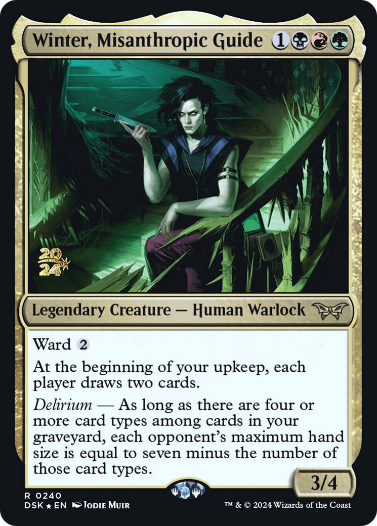 Winter, Misanthropic Guide (PRE-240) [Duskmourn: House of Horror Promos] Foil MTG Single Wizards of the Coast