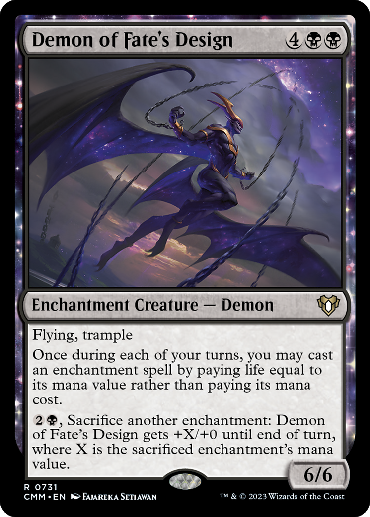 Demon of Fate's Design (CMM-731) [Commander Masters] MTG Single Wizards of the Coast