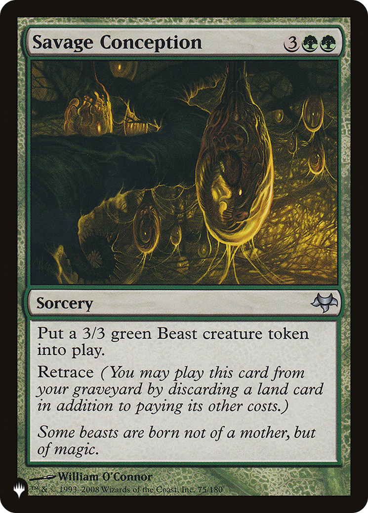 Savage Conception (LIST-EVE-75) [Mystery Booster] The List MTG Single Wizards of the Coast