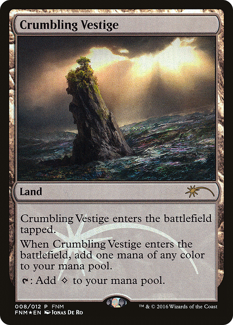 Crumbling Vestige (FNM-008) [Misc] Friday Night Magic 2016 Foil MTG Single Wizards of the Coast