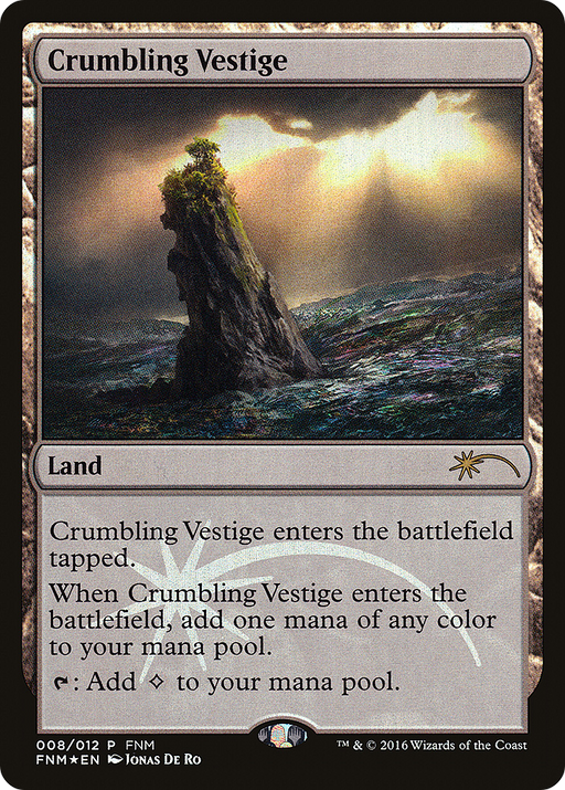 Crumbling Vestige (FNM-008) [Misc] Friday Night Magic 2016 Foil MTG Single Wizards of the Coast