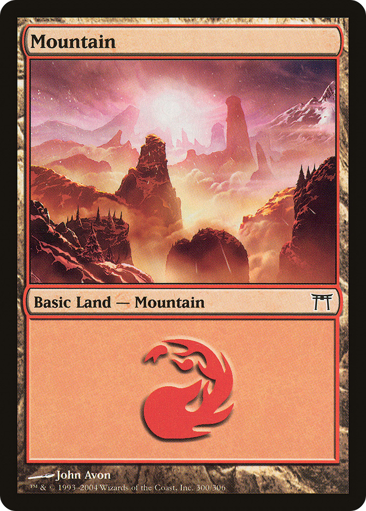 Mountain (CHK-300) [Champions of Kamigawa] Foil MTG Single Wizards of the Coast