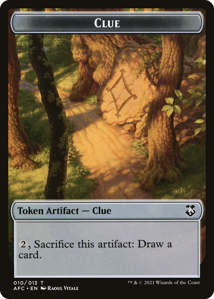 Clue (TAFC-010) [Tokens] Forgotten Realms Commander Tokens MTG Single Wizards of the Coast